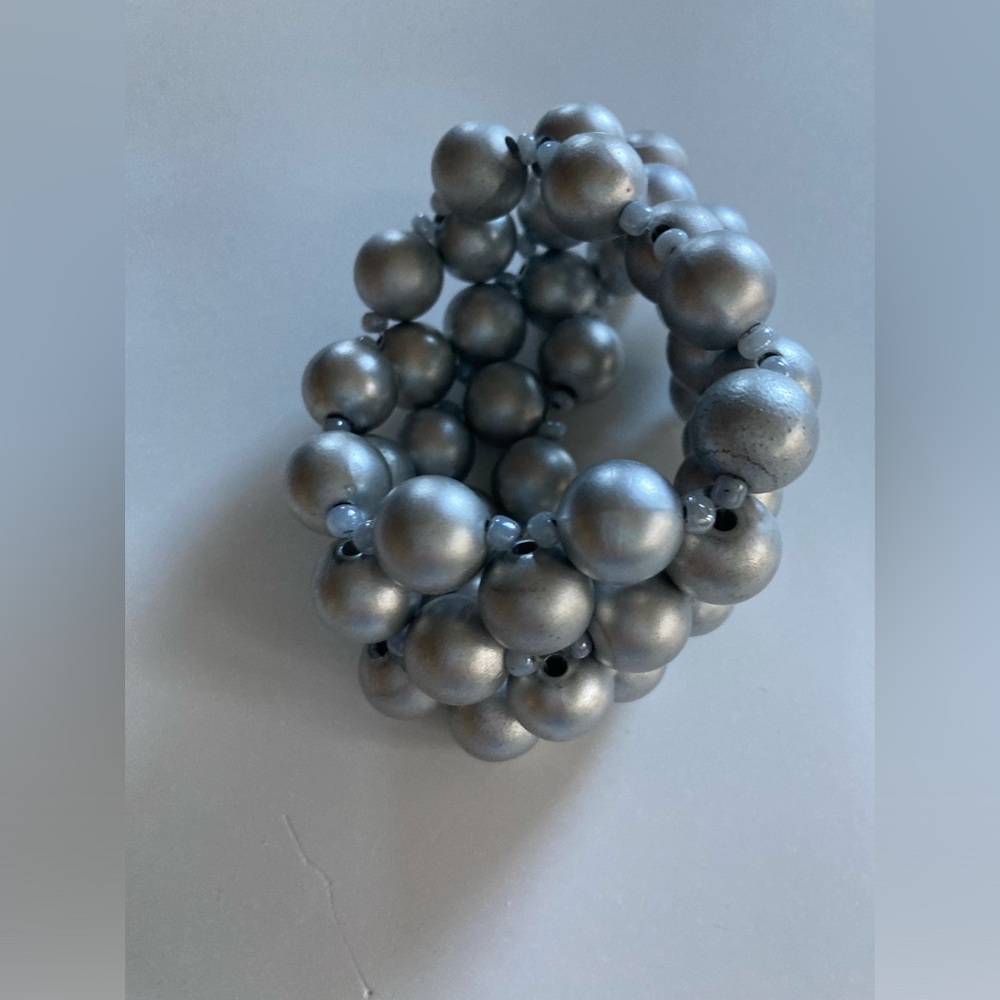 Silvery Grey Beaded Bracelet